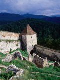 Watchtower and walls of Rasnov Castle, Brasov, Romania Photographic Print by Martin Moos