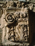 Carved Detail at Antonine Baths, Carthage, L'Ariana, Tunisia Photographic Print by Jane Sweeney