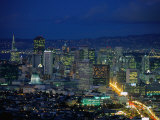 Lights of Market Street Seen from Twin Peaks, San Francisco, USA Photographie par John Elk III