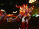 Dragon During New Year's Celebration on Market Street Chinatown, San Francisco, USA Photographic Print by John Elk III