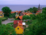 Rooftops Nestled Amongst Trees, Gudhjem, Bornholm, Denmark Photographic Print by Anders Blomqvist