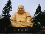 Buddha Statue at Paochueh Temple, Taichung, Taiwan Photographic Print by Martin Moos