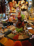 Spice Stall at Misir Carsisi in Eminonu, Istanbul, Turkey Photographic Print by Izzet Keribar