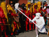 Dance of 24 Devils at Festival of Immaculate Conception, Ciudad Vieja, Guatemala Photographic Print by Kraig Lieb