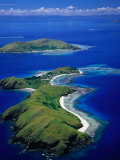 Aerial View of Islands with Yanuya Island in Foreground, Fiji Photographic Print by David Wall