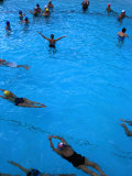 Water Aerobics in Pool at Kowloon Park, Hong Kong Photographic Print by Oliver Strewe