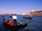 Gondolas in Grand Canal Near St. Mark's, Venice, Veneto, Italy Photographic Print by Roberto Gerometta