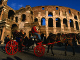 Horse-Drawn Carriage at the Colosseum, Rome, Italy Photographic Print by Martin Moos