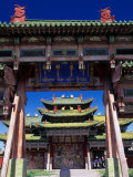 Entrance Gate to the Museum of Religion, Ulaan Baatar, Mongolia Photographic Print by Keren Su