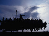 Silhouetted Statues of Communist Revolutionaries at Statue Park, Budapest, Hungary Photographic Print by David Greedy