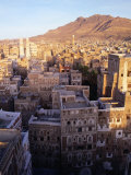 Overhead of Rooftops and Buildings of Town, San'a, Yemen Photographic Print by Bethune Carmichael