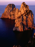Large Rocks on Coast, Capri, Italy Photographic Print by Stephen Saks