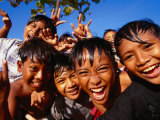 Exuberant Children, Nusa Dua, Bali, Indonesia Photographic Print by Paul Kennedy
