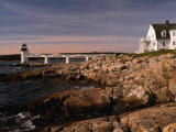 Marshall Point Lighthouse and House on Port Clyde, Maine, USA Photographie par Stephen Saks