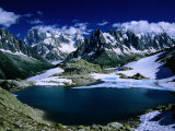 Lac Blanc and Mont Blanc Massif on the Tour Du Mont Blanc, Haute Savoie, Mont Blanc, France Photographic Print by Gareth McCormack