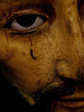 Detail of Statue of Christ in Church, Mexico Fotografie-Druck von Jeffrey Becom