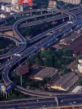 Freeways from Baiyoke Sky Tower, Bangkok, Thailand Photographic Print by Richard I'Anson