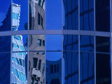 Skyscraper Reflections in Glass Windows on Cordova Street Vancouver, British Columbia, Canada Photographic Print by Barnett Ross