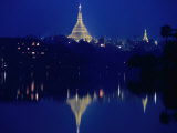 The Almost 300-Foot Golden Stupa of Shwedagon Paya, Yangon, Yangon, Myanmar (Burma) Photographic Print by Jerry Alexander