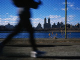 Jogging Around Reservoir in Central Park, Blur, New York City, USA Photographic Print by Corey Wise