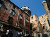 Courtyard with Houses and Church Dome, Naples, Italy Photographic Print by Martin Moos