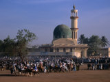 Crowds Gather in Front of Kano Mosque During Celebrations for Durbar Festival, Kano, Nigeria Photographic Print by Jane Sweeney