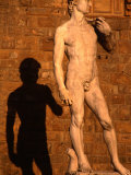 Copy of Michelangelo's David Standing Outside Palazzo Vecchio on Piazza Della Signoria, Italy Photographic Print by Diana Mayfield