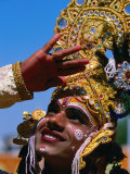 Performer Plays Krishna at Holi Festivities, Jaipur, India Fotografisk tryk af Paul Beinssen Performer Plays Krishna at Holi Festivities, Jaipur, India Fotografisk tryk af Paul Beinssen