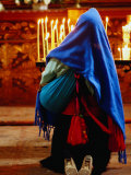 Maya Woman Praying in Front of Church Altar, San Cristobel De Las Casas, Mexico Photographic Print by Jeffrey Becom