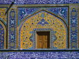 Detail of Tiled Facade of Abul Al Fadhil Al Abbasi Shrine, Karbala, Karbala, Iraq Photographic Print by Jane Sweeney