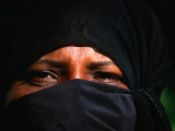 Portrait of a Muslim Woman in Traditional Bui-Bui, Lamu, Coast, Kenya, Photographic Print