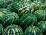 Watermelon for Sale, Trapani Market, Trapani, Sicily, Italy Photographic Print by Dallas Stribley