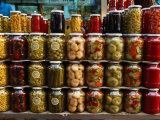 Preserves in Jars Stacked on Shelf, Istanbul, Turkey Photographic Print by Greg Elms