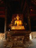 Sitting Gold Buddha Wat Phra That Lampang Luang, Lampang, Thailand Photographic Print by John Hay