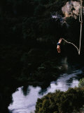 Bungee Jumping at Lake Taupo, Taupo, New Zealand Photographic Print by David Wall