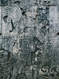 Carving of Human Figure, Main Ball Court, Chichen Itza, Yucatan, Mexico Photographic Print by Barnett Ross