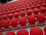 Seats Inside Soccer Stadium San Siro of Internazionale Milano and Ac Milano, Milan, Italy Photographic Print by Martin Moos
