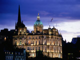 The Bank of Scotland Illuminated at Night, Edinburgh, United Kingdom, Scotland Photographic Print by Jonathan Smith