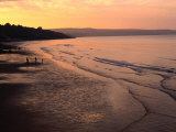 Sunset Over Beach at Low-Tide Whitby, England Photographic Print by Glenn Beanland