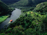 Riverboat on North Coast River, Kauai, Hawaii, USA Photographic Print by Shannon Nace