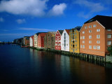 Nidelva River and Warehouses, Trondheim, Nord-Trondelag, Norway Photographic Print by Jon Davison
