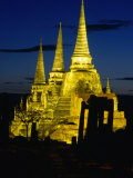 Wat Phra Sri Sanphet Built by King Ramathibodi I in the 14th Century, Ayuthaya, Thailand Photographic Print by Tom Cockrem
