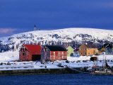 Vardo Village in Varanger-Halvoya Fjord Area, Norway Photographic Print by David Tipling