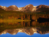 Sprague Lake Provides a Near-Perfect Mirror for the Surrounding Mountains, Colorado, USA Photographic Print by Gareth McCormack