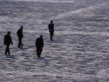 Men Walking Across Cobblestones of the Forbidden City, Beijing, China, Photographic Print by Phil Weymouth