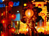 Lanterns and Lights on North Bridge Road During Chinese New Year, Singapore Photographic Print by Richard I'Anson