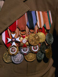 Medals on Breast of War Veteran, Warsaw, Poland Photographic Print by Krzysztof Dydynski