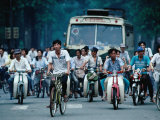 Bicycles, Buses and Motorscooters, Ho Chi Minh City, Vietnam Photographic Print by Oliver Strewe