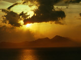 Silhouette of Isla Del Carmen, Puerto Escondido, Mexico Photographic Print by Lee Foster