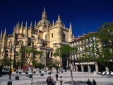 Segovia Cathedral on Plaza Major, Segovia, Castilla-Y Leon, Spain Photographic Print by Stephen Saks